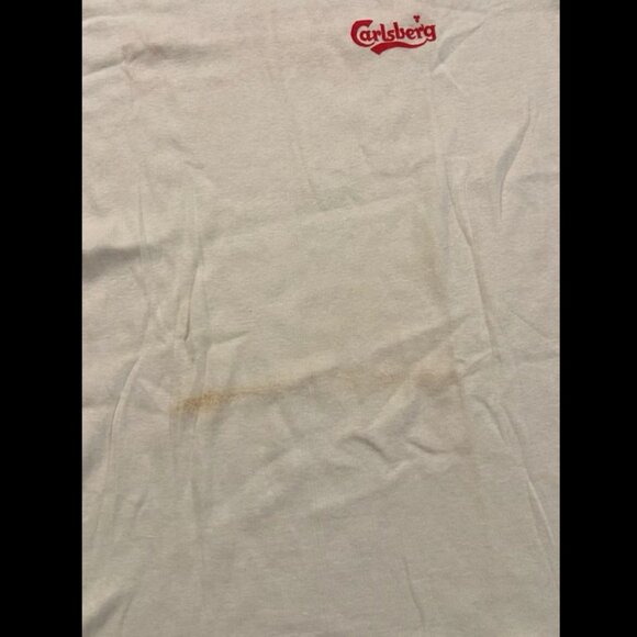 Vintage 70s 80s Carlsberg promotional ringer shirt Size Medium - Picture 3 of 7